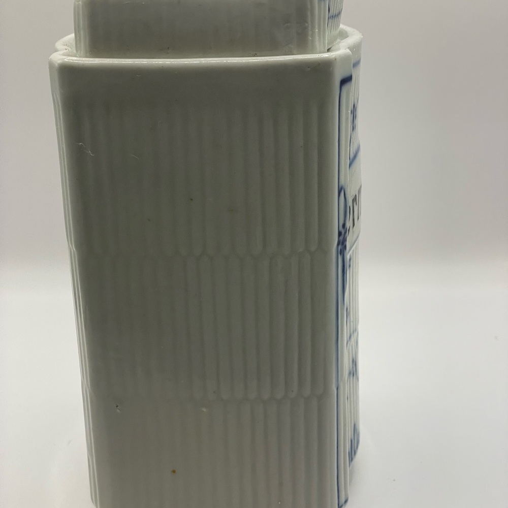 Extremely RARE 1920's French Vintage Porcelin box or Canister with Lid Antique - Picture 7 of 12